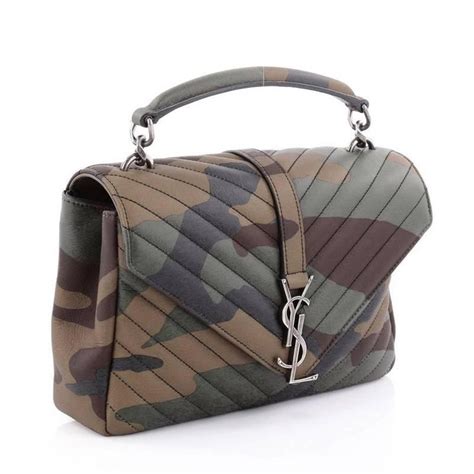 ysl camo college bag